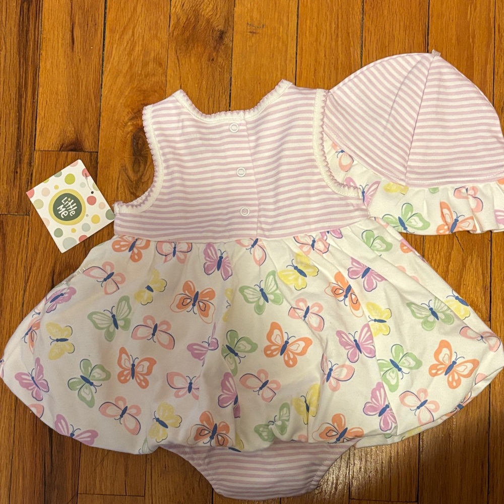 Little Me Baby Girl romper hat set - Picture 5 of 5